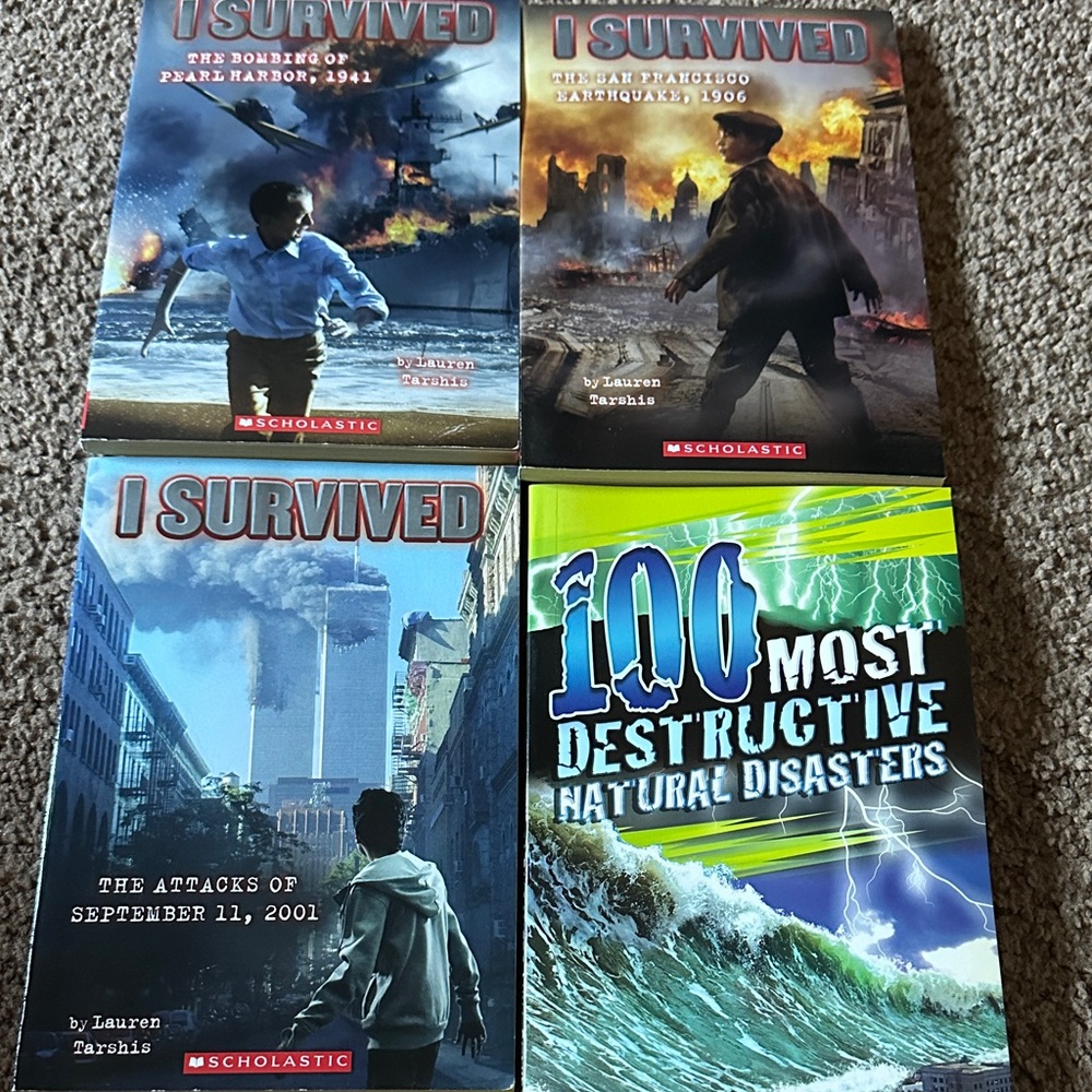 Scholastic I Survived and 100 Most Destructive Natural Disasters Book Set